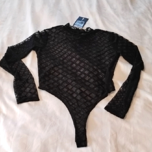 Fashion Nova Tops - Fashion Nova Black "This Is What You Do Bodysuit", Size: M, NWT